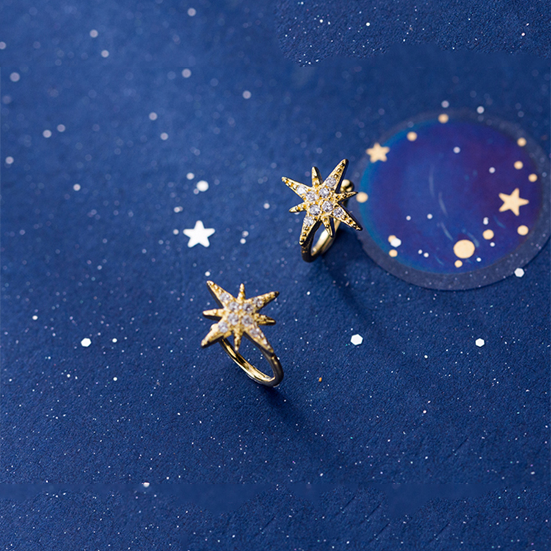 Charming Light Star Ear Clips - Image 4
