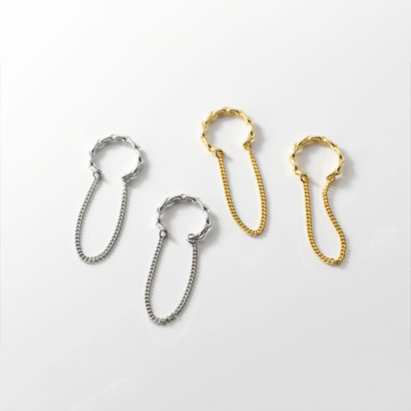 Alternative view of Punk Chain Ear Clips