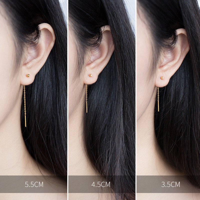 Round Gloss Bead Earrings - Image 4