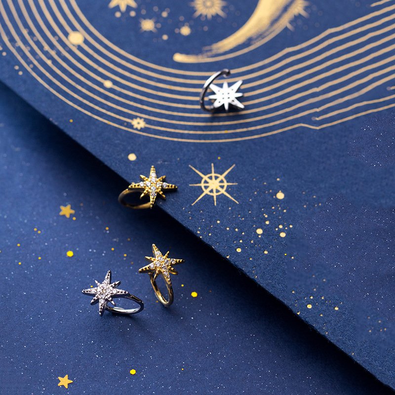 Charming Light Star Ear Clips - Image 5