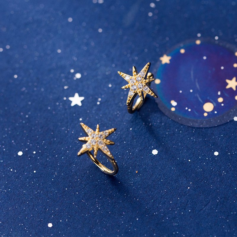 Charming Light Star Ear Clips - Image 3