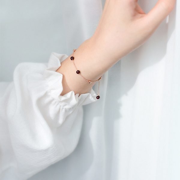 Alternative view of Garnet Glow Bracelet