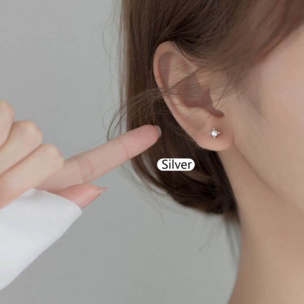 Alternative view of Mini Pearl Stud Earrings