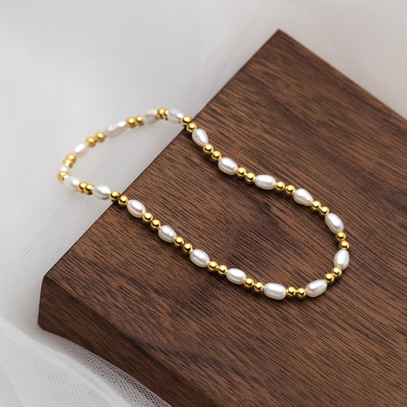 Golden Bead Pearl Bracelet - Image 3