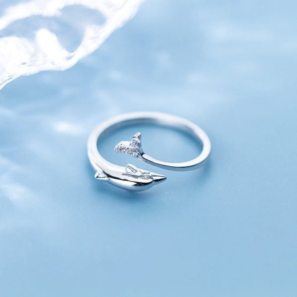 Alternative view of Ocean Whispers Dolphin Ring