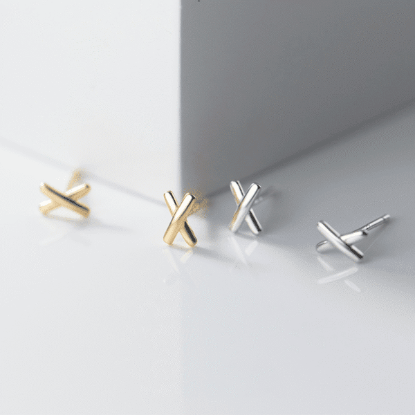 Alternative view of Mini Cross Stud Earrings