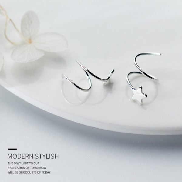 Alternative view of Rotating Star Earrings