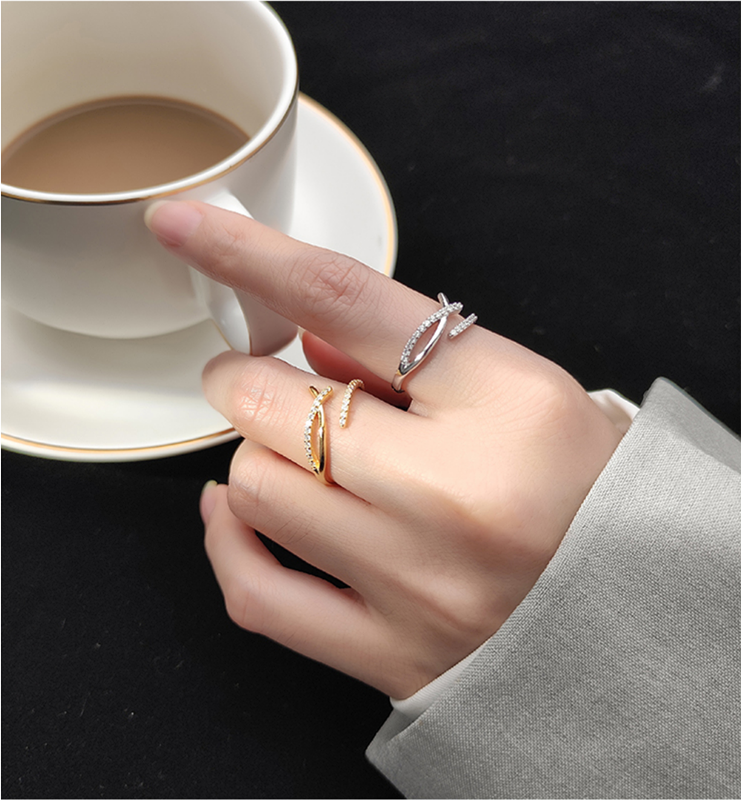 Open Letter Cross Ring - Image 4