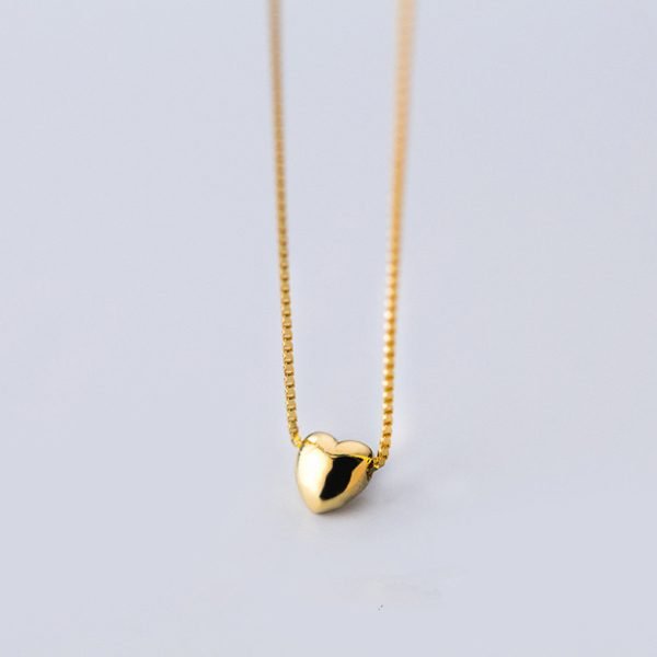 Alternative view of Minimalist Love Heart Pendant Necklace