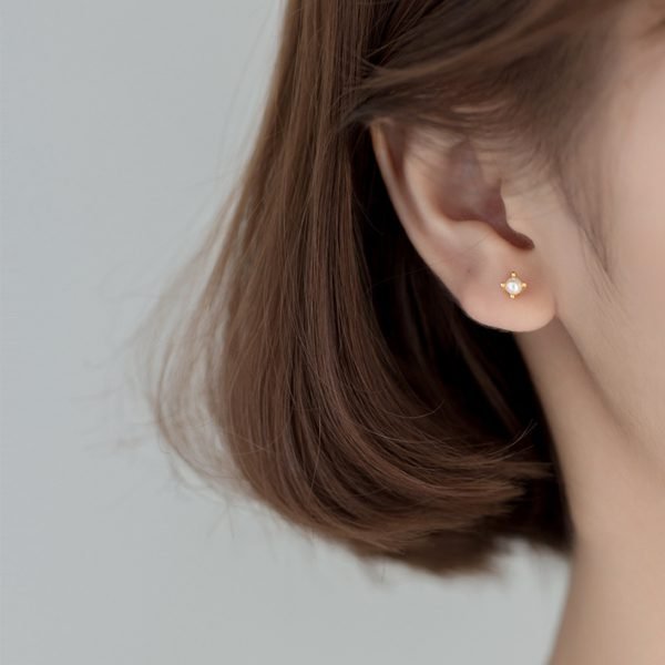 Mini Pearl Stud Earrings