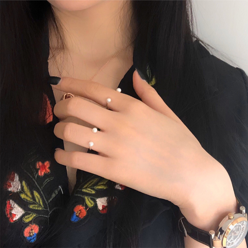Pearl Elegance Open Finger Ring - Image 7