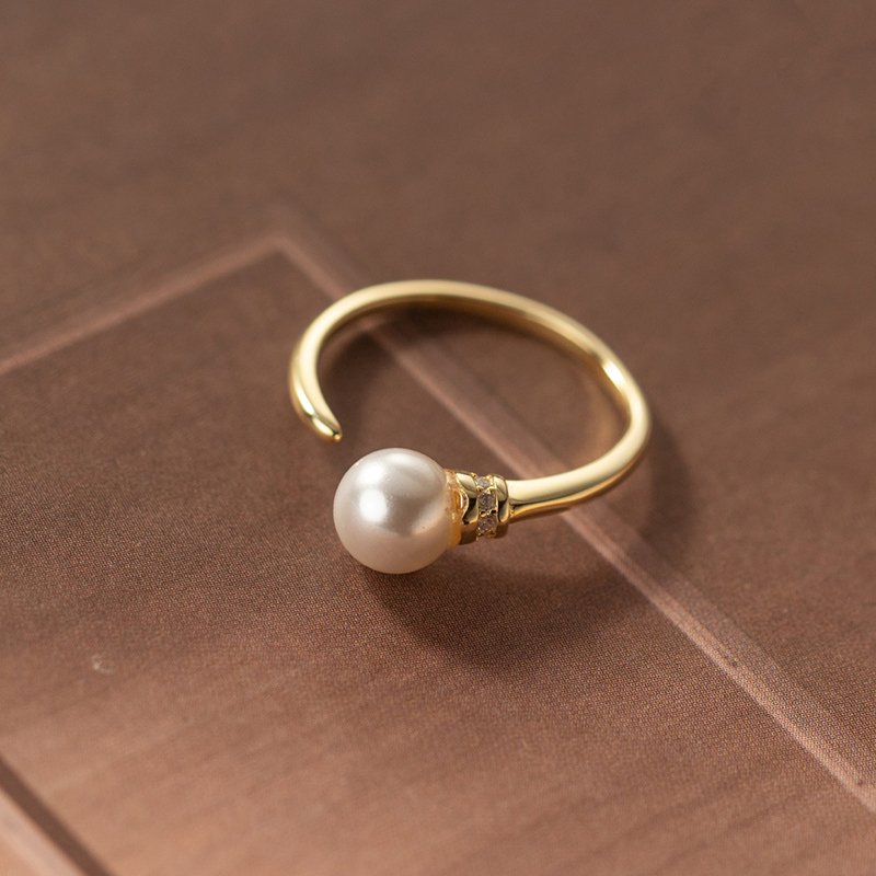 Unique Design Synthetic Pearl Ring - Image 3