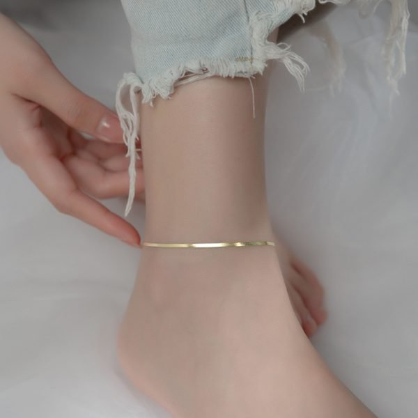 Simple Anklet In The Form Of A Snake Bone