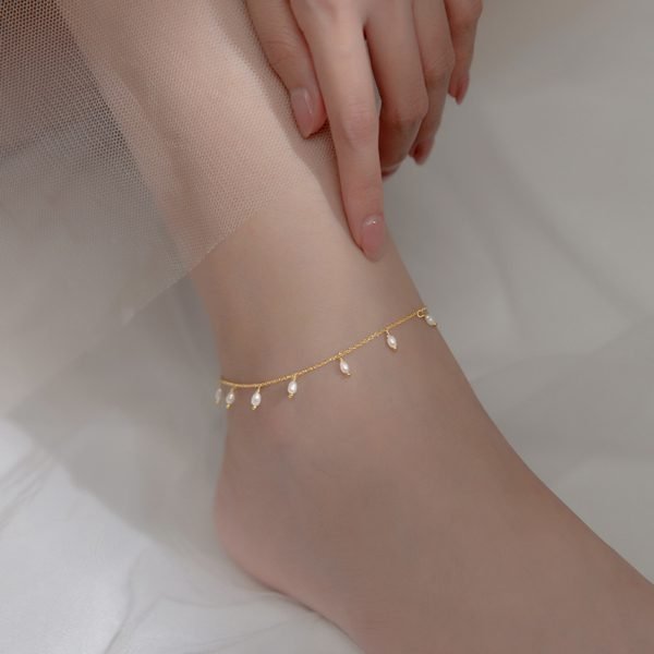Natural Baroque Pearl Anklet