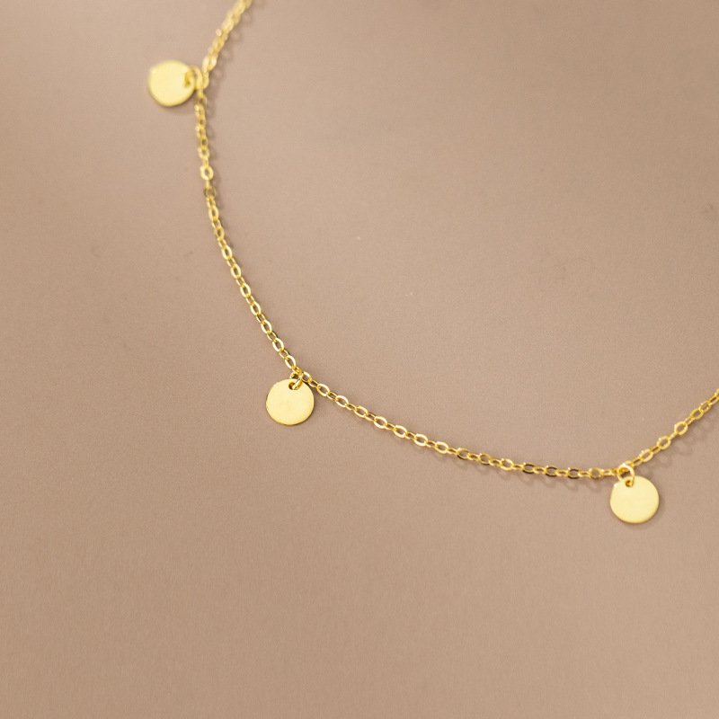 Simple Disc Link Chain Anklet - Image 3