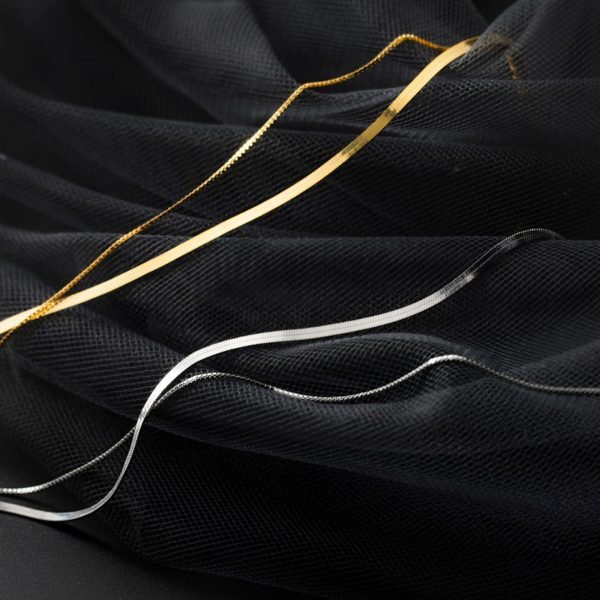 Alternative view of Double Snake Bone Chain Necklace