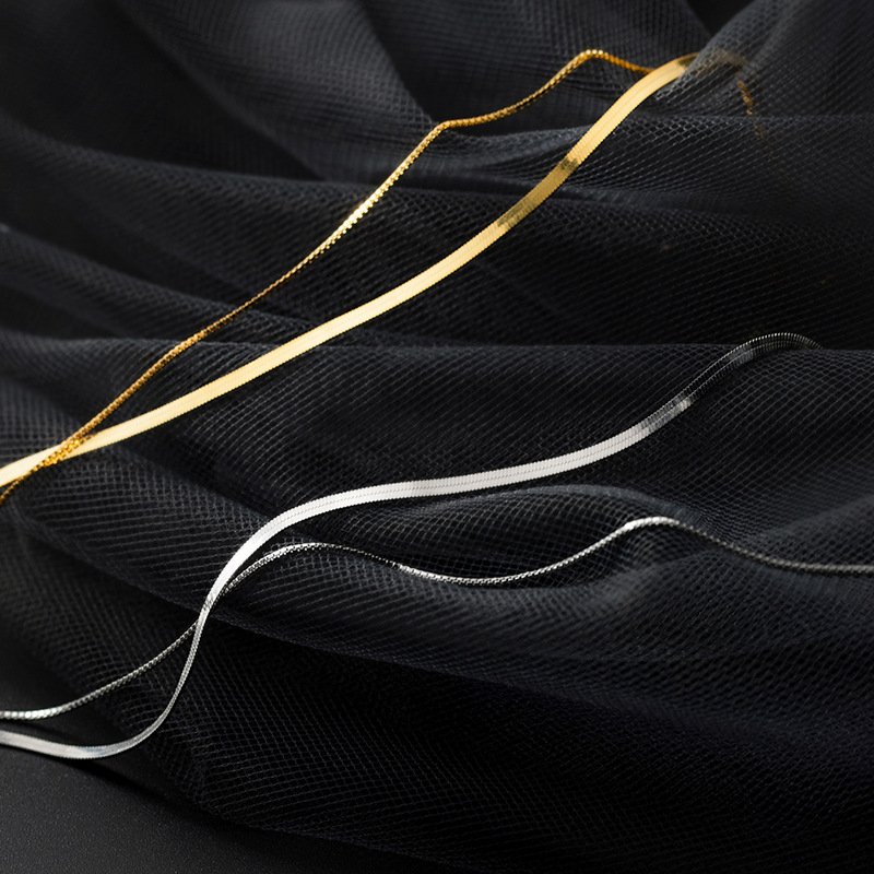 Double Snake Bone Chain Necklace - Image 2