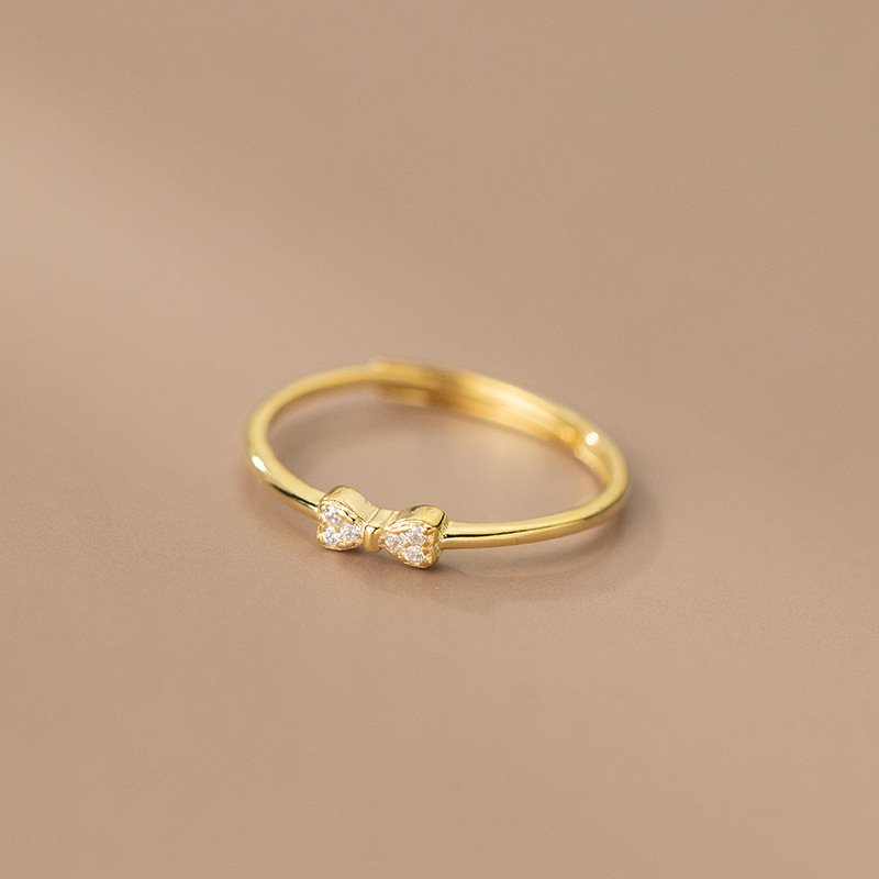 Zircon-Adorned Bowtie Ring - Image 2
