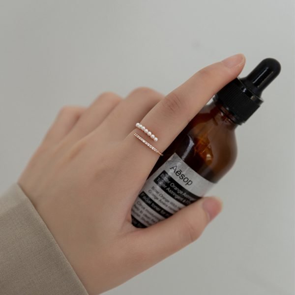 Pearl and Zircon Harmony Ring