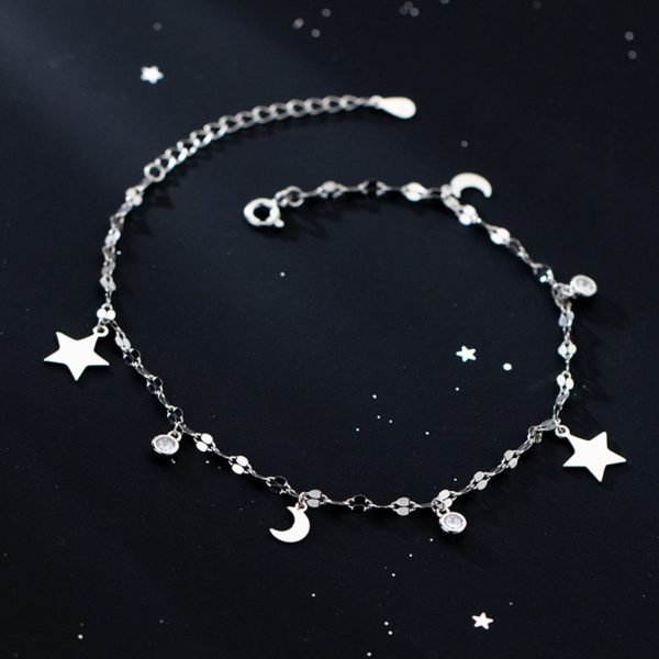 Alternative view of Elegant Moon Star Chain Anklet