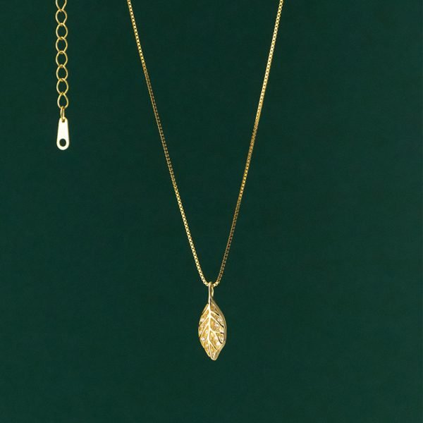 Alternative view of Golden Leaf Elegance Necklace