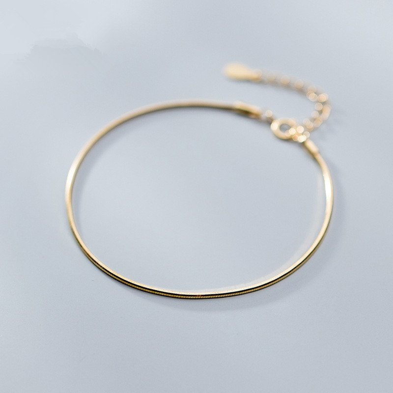 Minimalist Golden Snake Bone Chain Bracelet