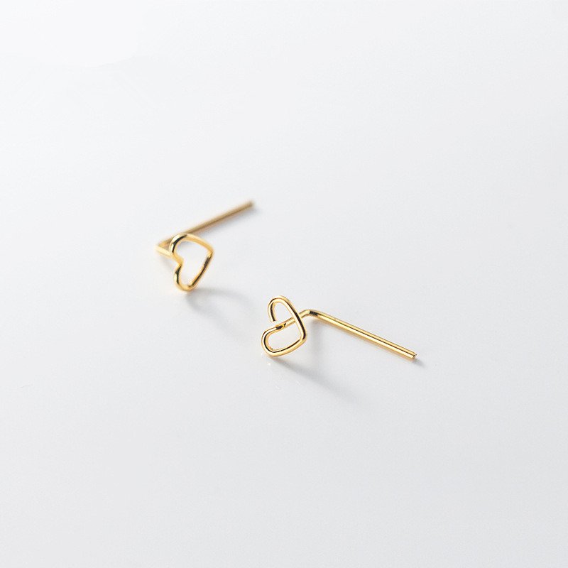 Minimalist Open Heart Earrings - Image 3