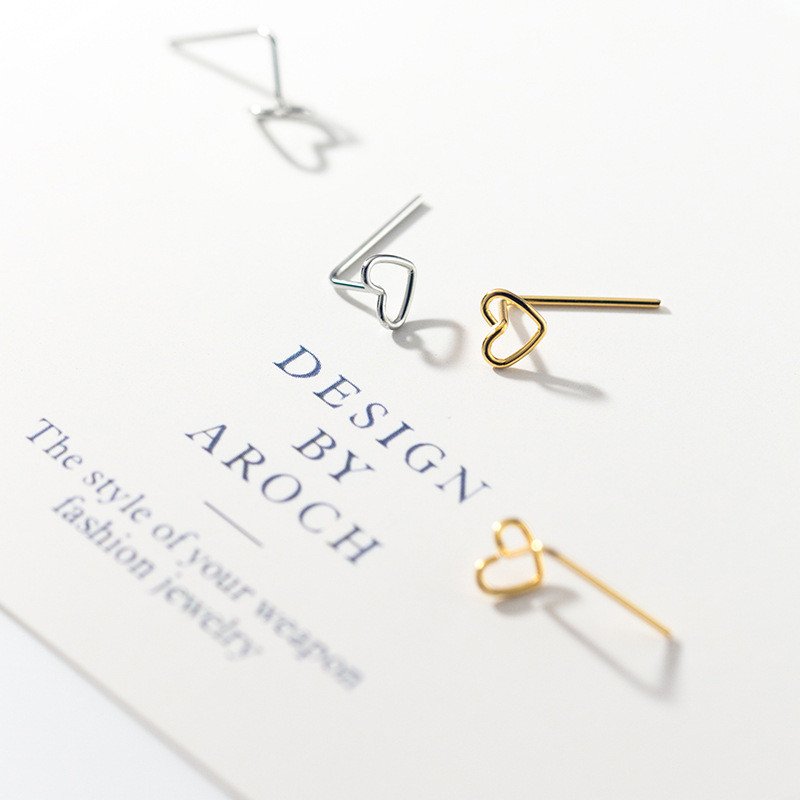 Minimalist Open Heart Earrings - Image 6