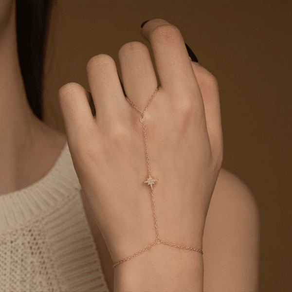 Alternative view of Elegant Hand Chain Bracelet