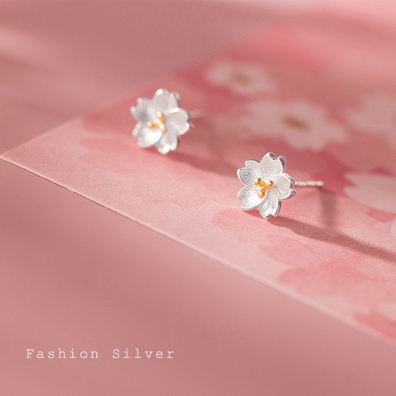 Sakura Bloom Stud Earrings - Image 7